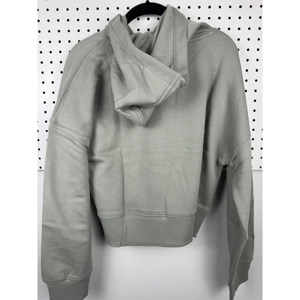Wild Fable Cropped Hoodie Sage Green Olive Sweatshirt XL NEW - Picture 3 of 4